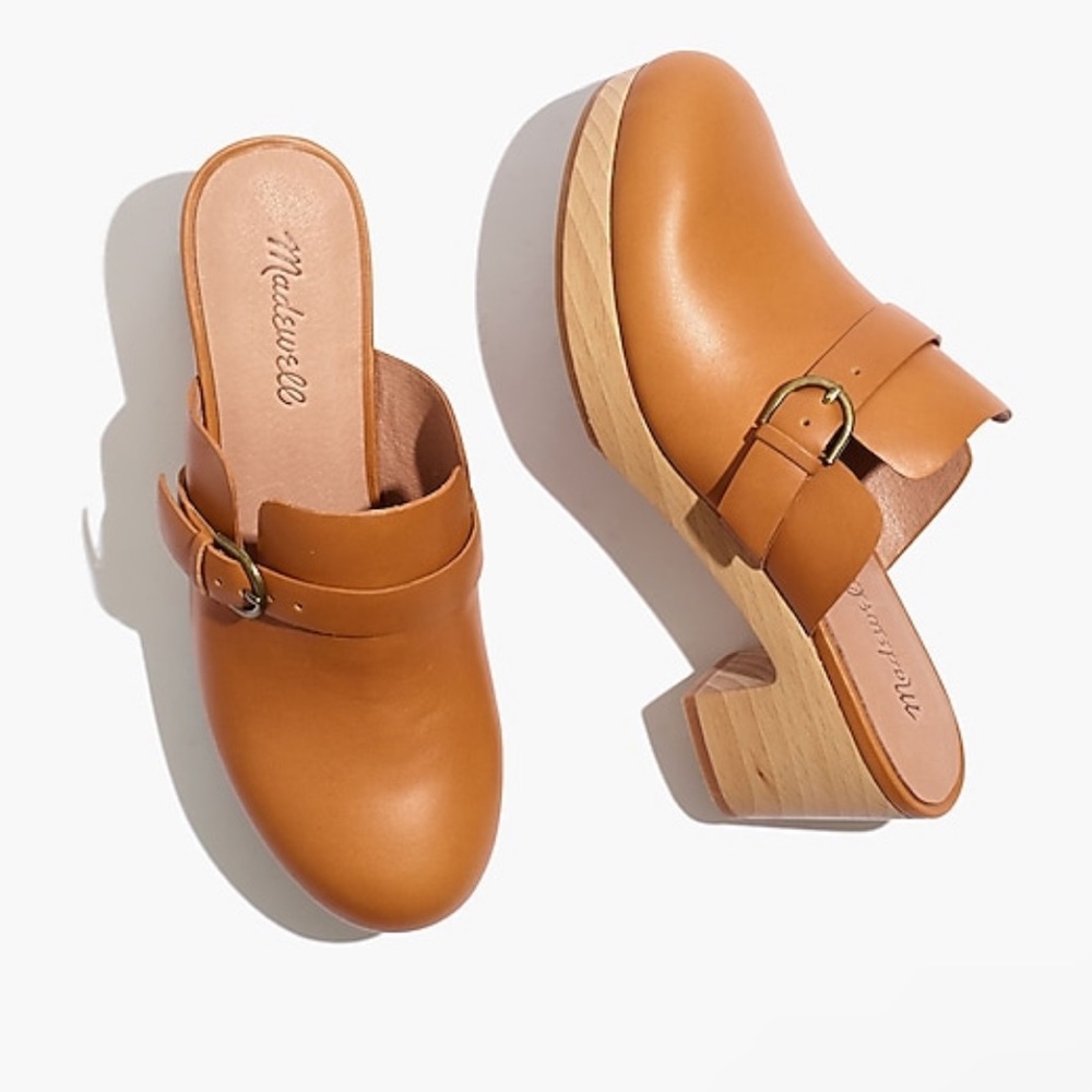 Madewell Monique Buckle Clogs Size 6